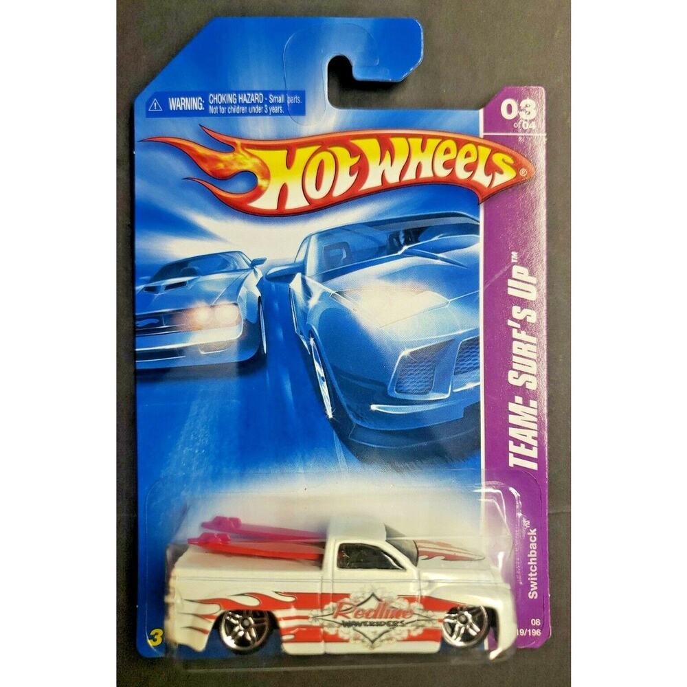 2008 Hot Wheels #119 Switchback Team: Surf's Up White Pickup Truck HW12